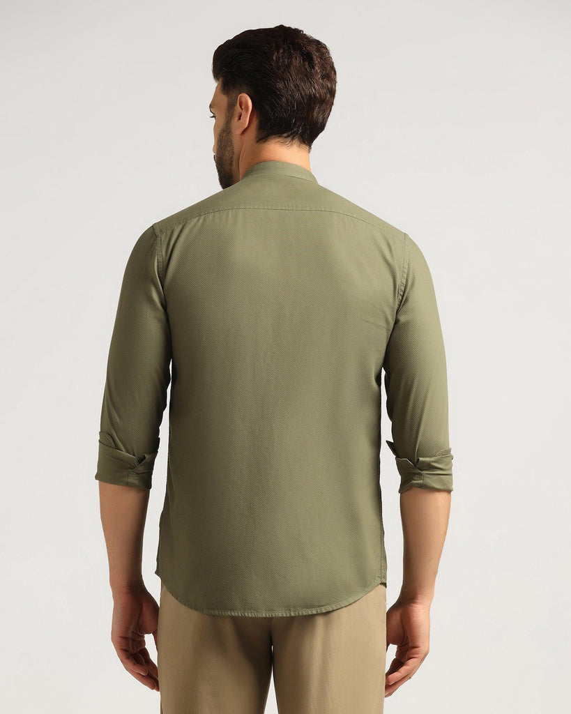 Casual Olive Solid Shirt - Colt