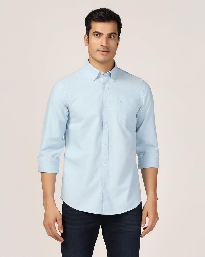 Casual Aqua Solid Shirt - Molly