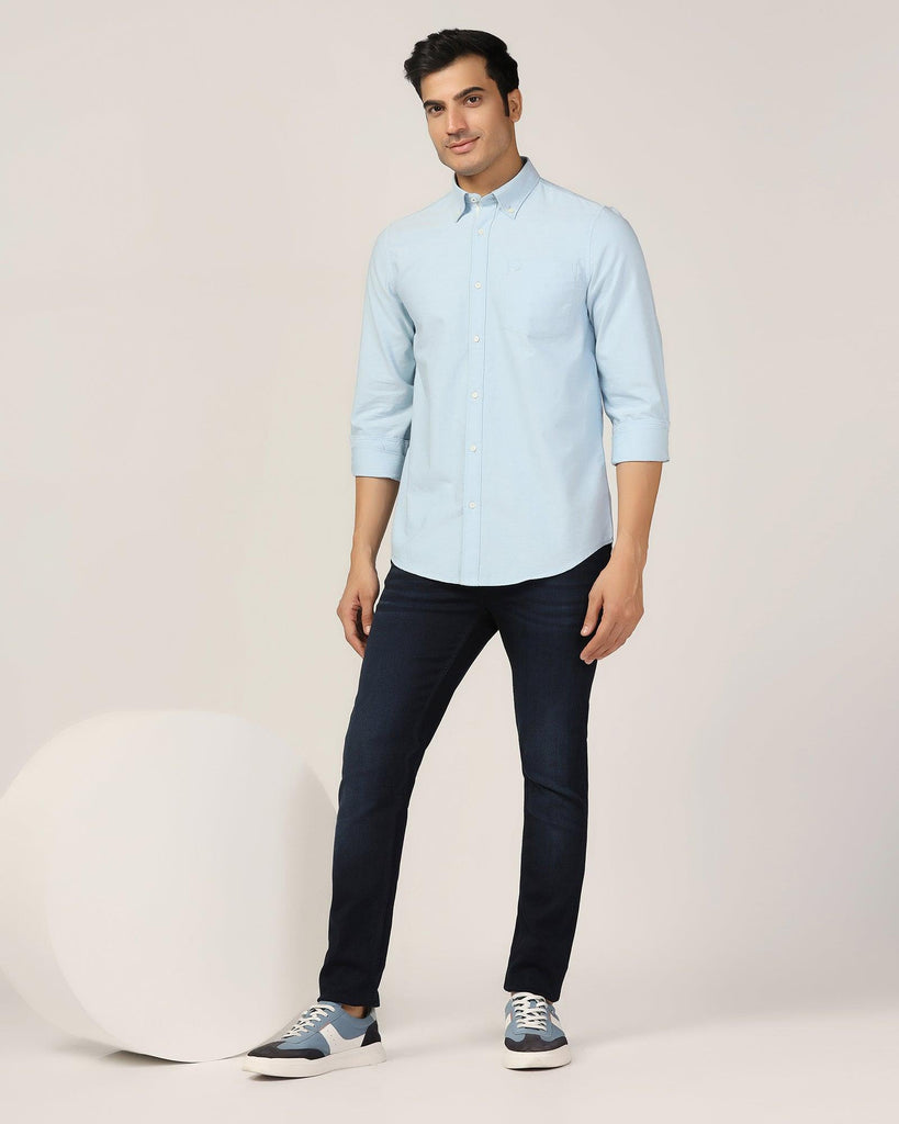 Casual Aqua Solid Shirt - Molly