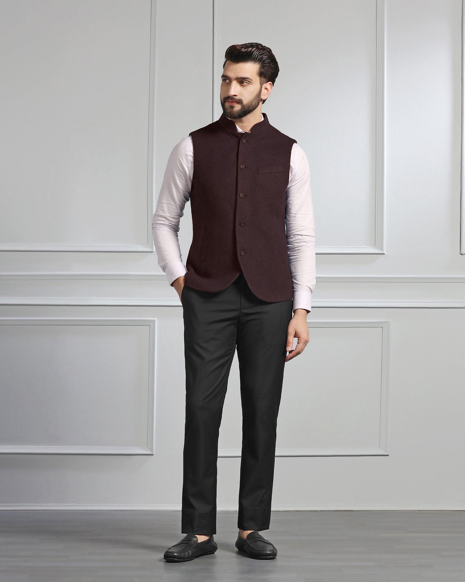 Wine color sale waistcoat