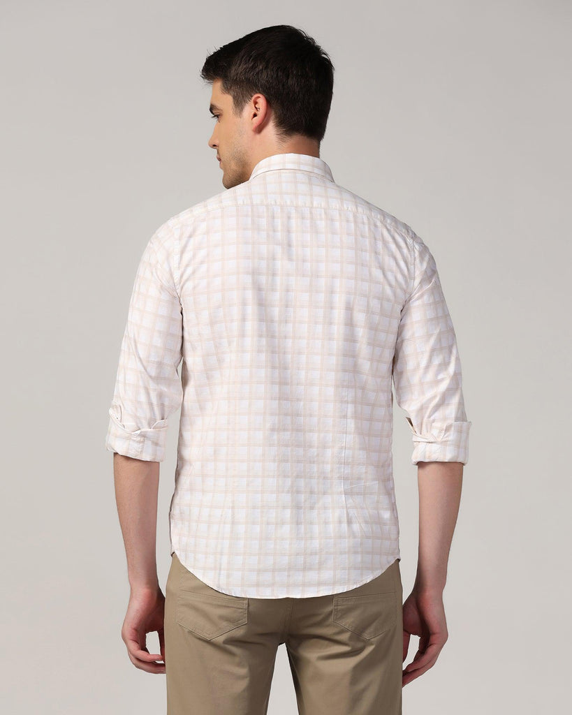 Casual Beige Check Shirt - Torin