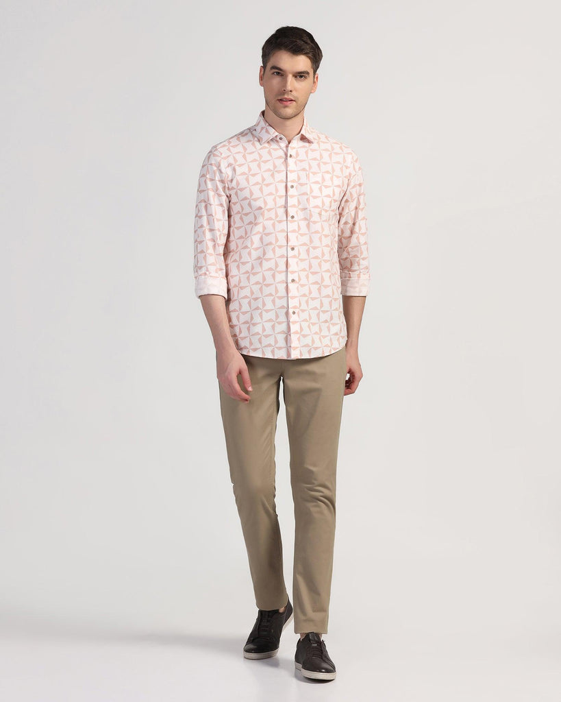 Casual Beige Printed Shirt - Darwin