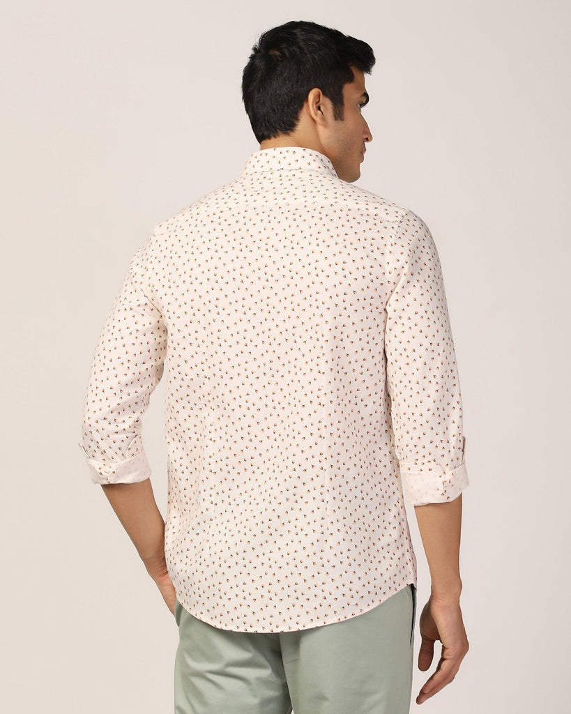 Casual Beige Printed Shirt - Ziff