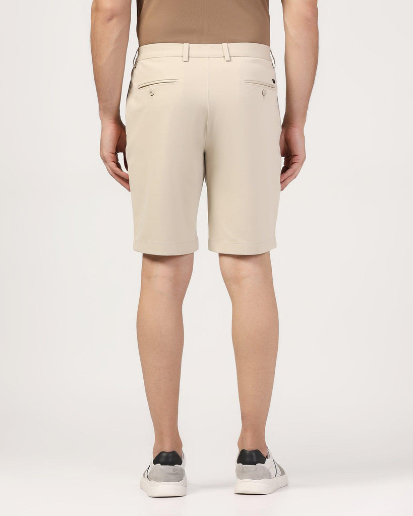 TechPro Casual Beige Solid Shorts - Serry