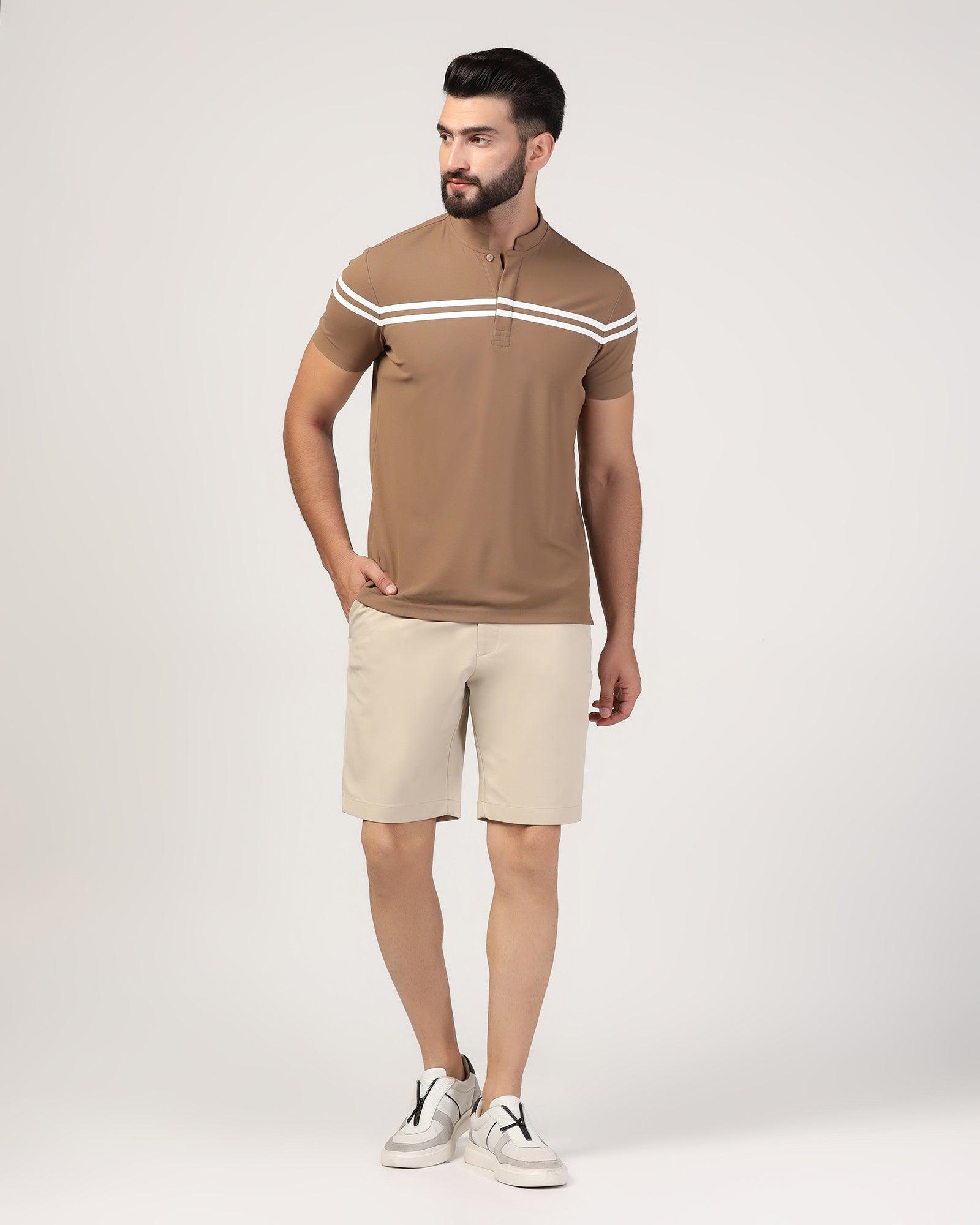 TechPro Casual Beige Solid Shorts - Serry