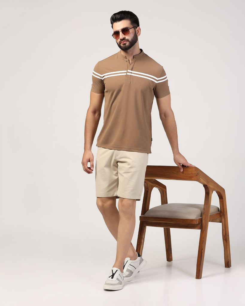 TechPro Casual Beige Solid Shorts - Serry