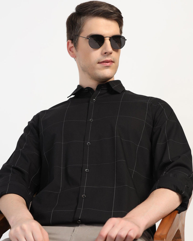 Casual Black Check Shirt - Meester