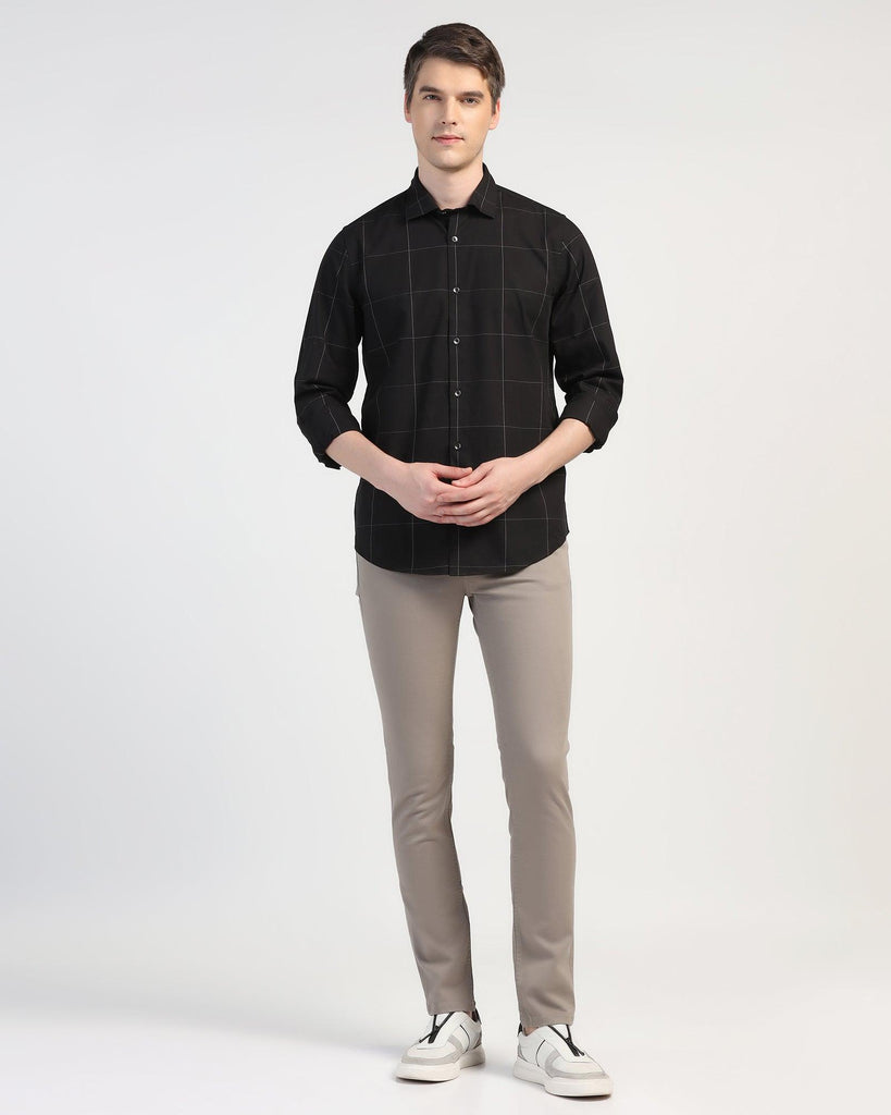 Casual Black Check Shirt - Meester