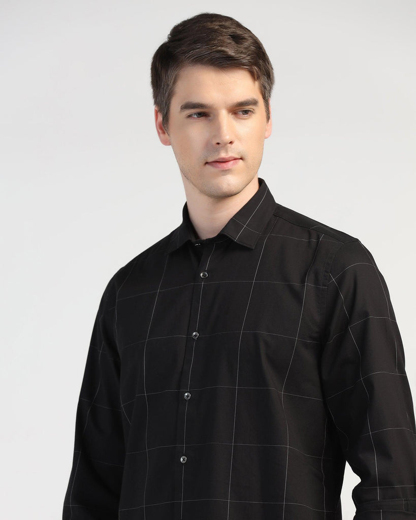 Casual Black Check Shirt - Meester