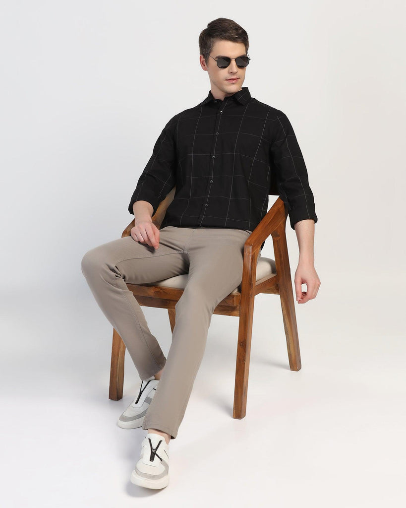 Casual Black Check Shirt - Meester