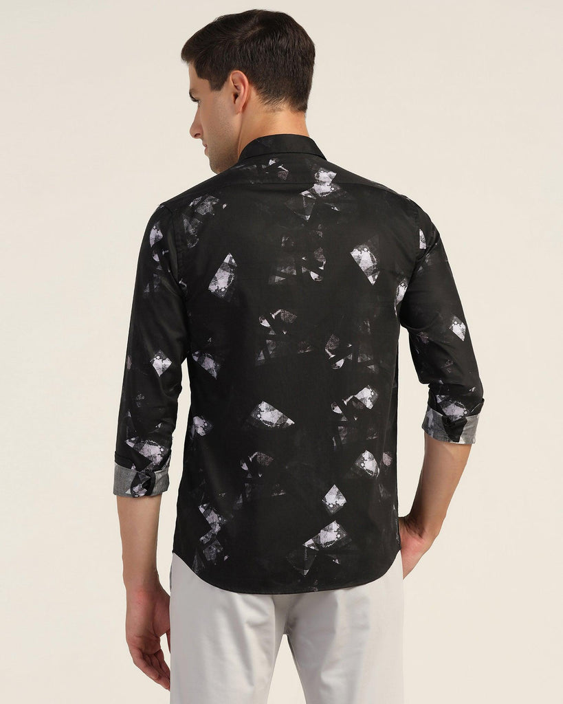 Casual Black Printed Shirt - Crox