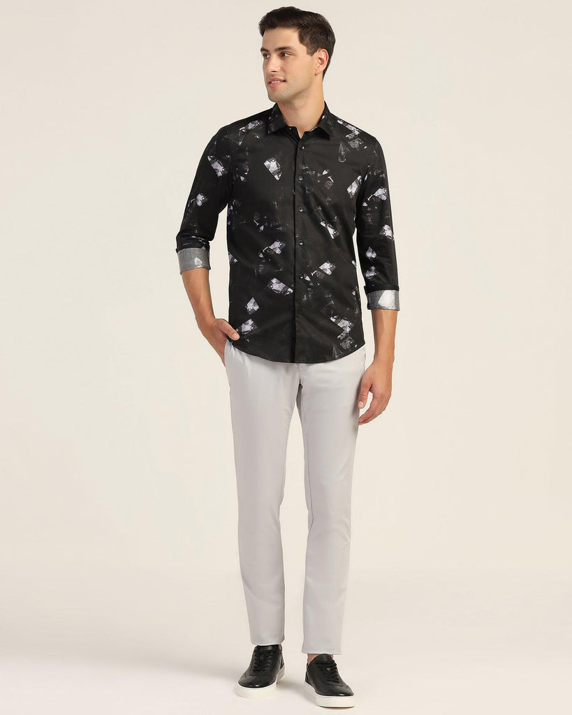 Casual Black Printed Shirt - Crox