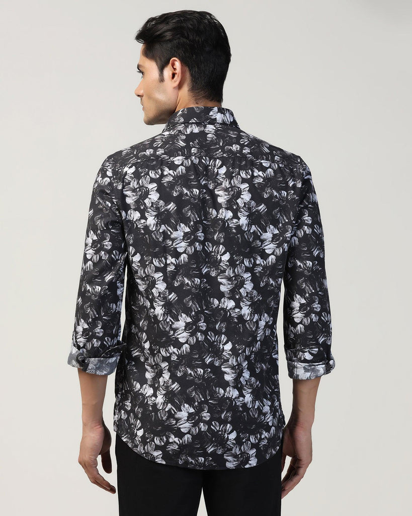 Casual Black Printed Shirt - Emaar