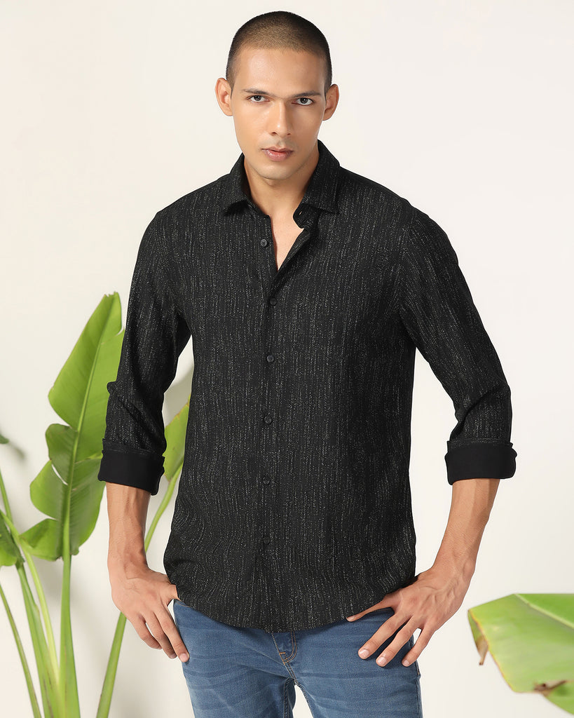 Casual Black Printed Shirt - Ena