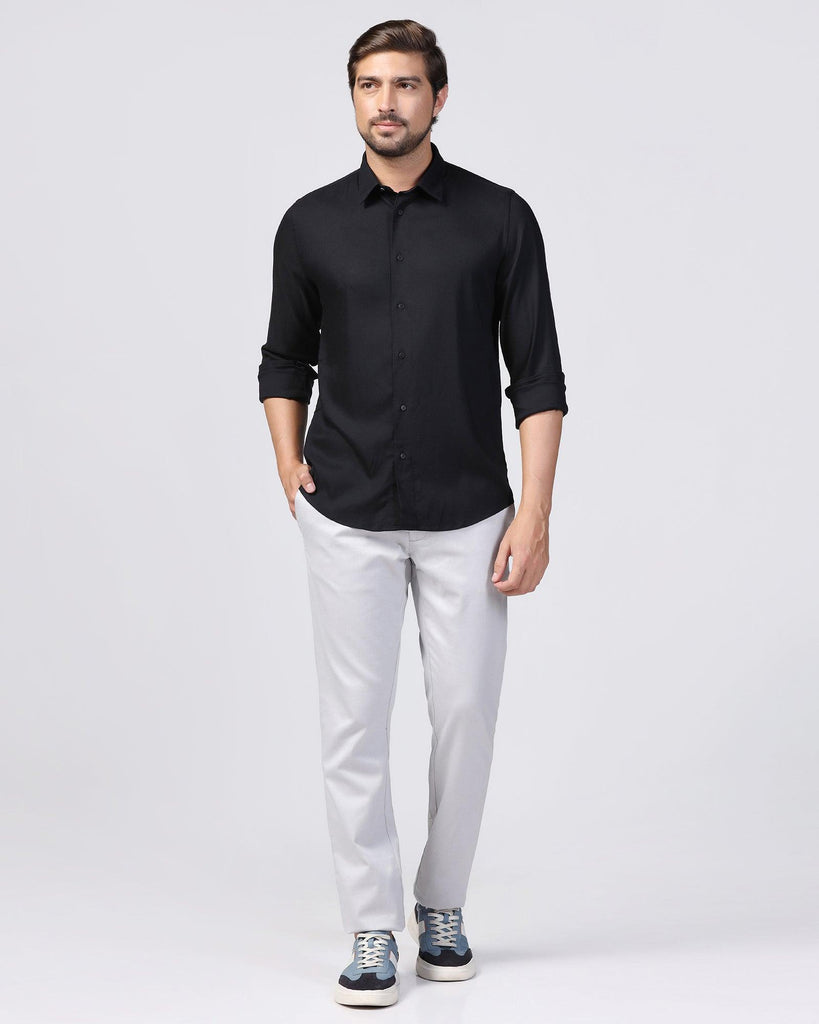 Casual Black Solid Shirt - Gerald