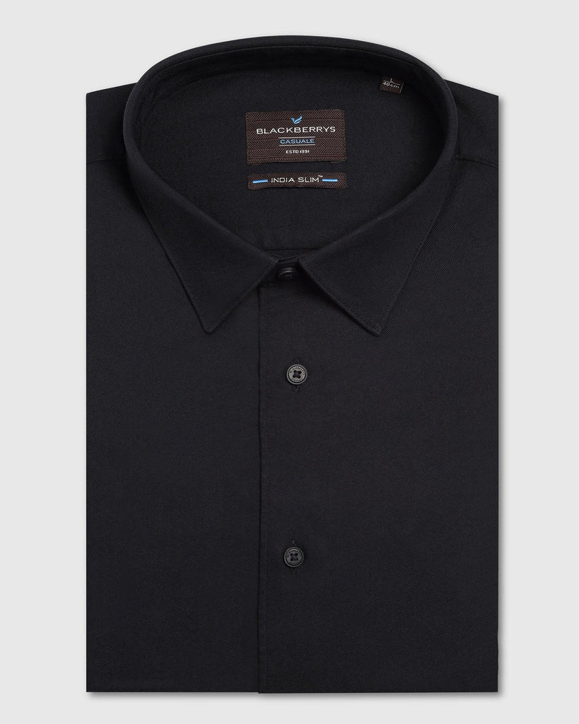 Casual Black Solid Shirt - Gerald