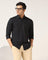 Linen Casual Black Solid Shirt - Salmon