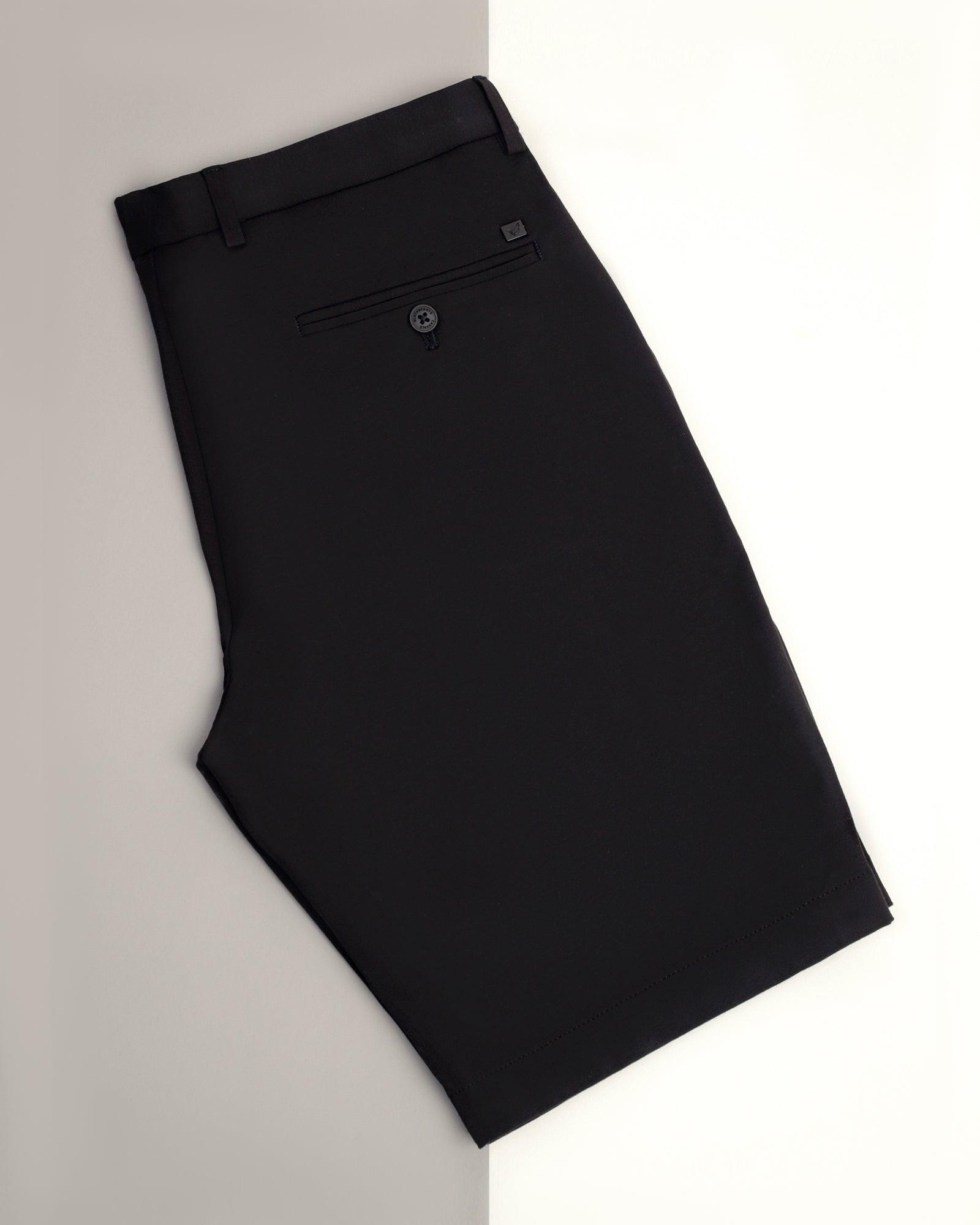 TechPro Casual Black Solid Shorts - Serry