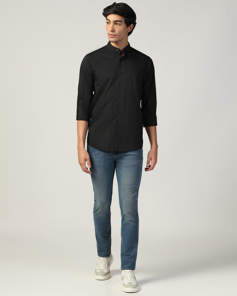 Casual Black Stripe Shirt - Juni