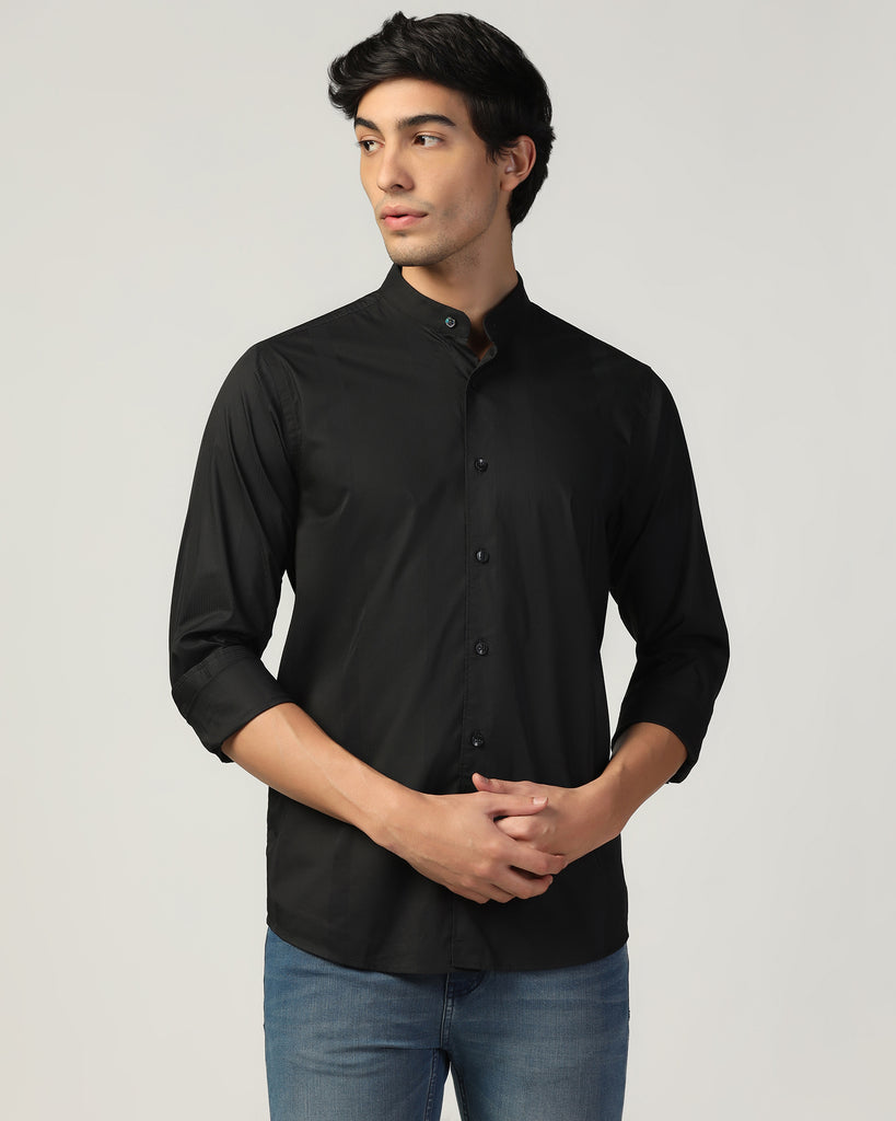 Casual Black Stripe Shirt - Juni