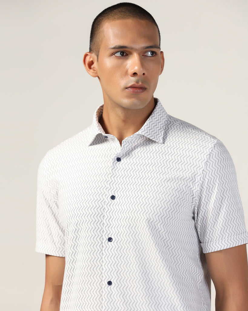 Casual Half Sleeve Black Stripe Shirt - Shaolin