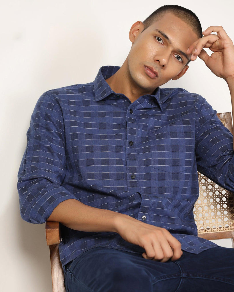 Casual Blue Check Shirt - Core