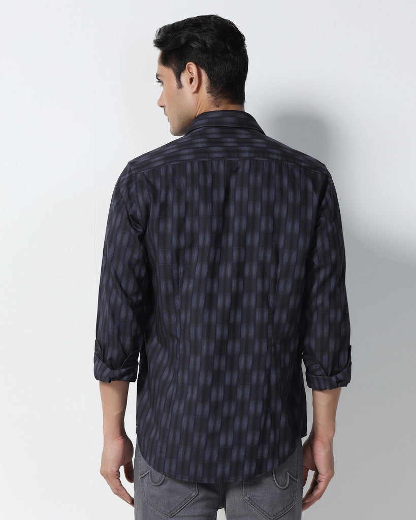 Casual Blue Check Shirt - Fenix