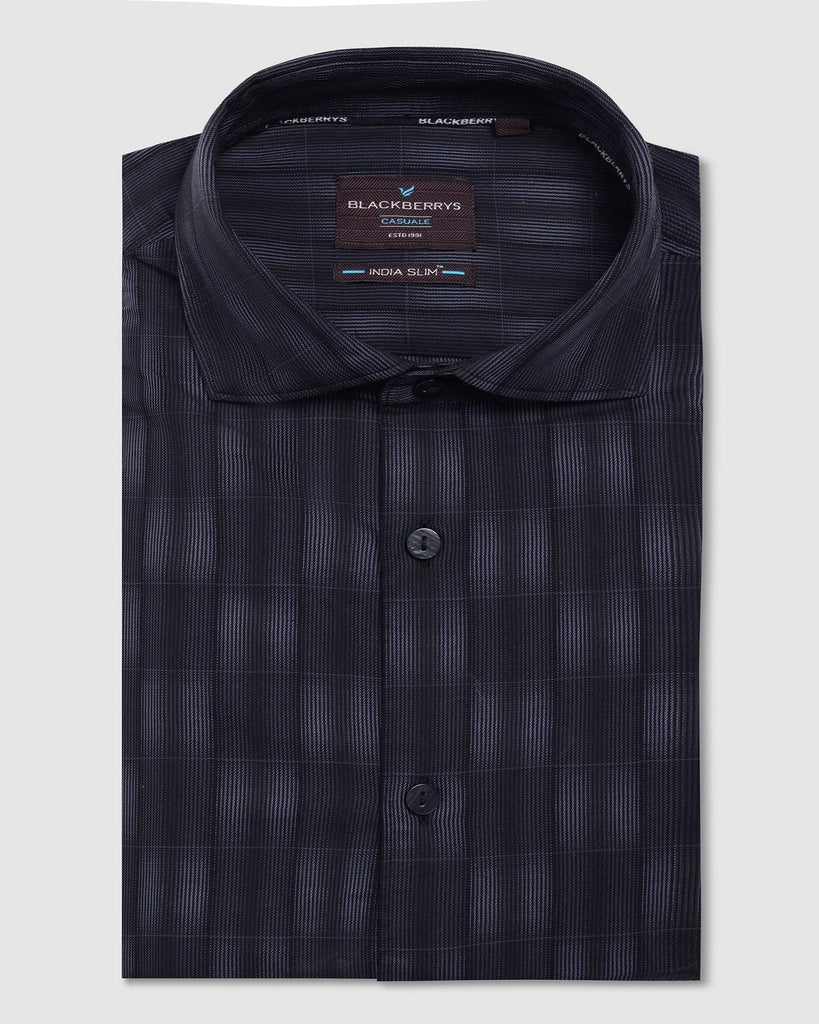 Casual Blue Check Shirt - Fenix