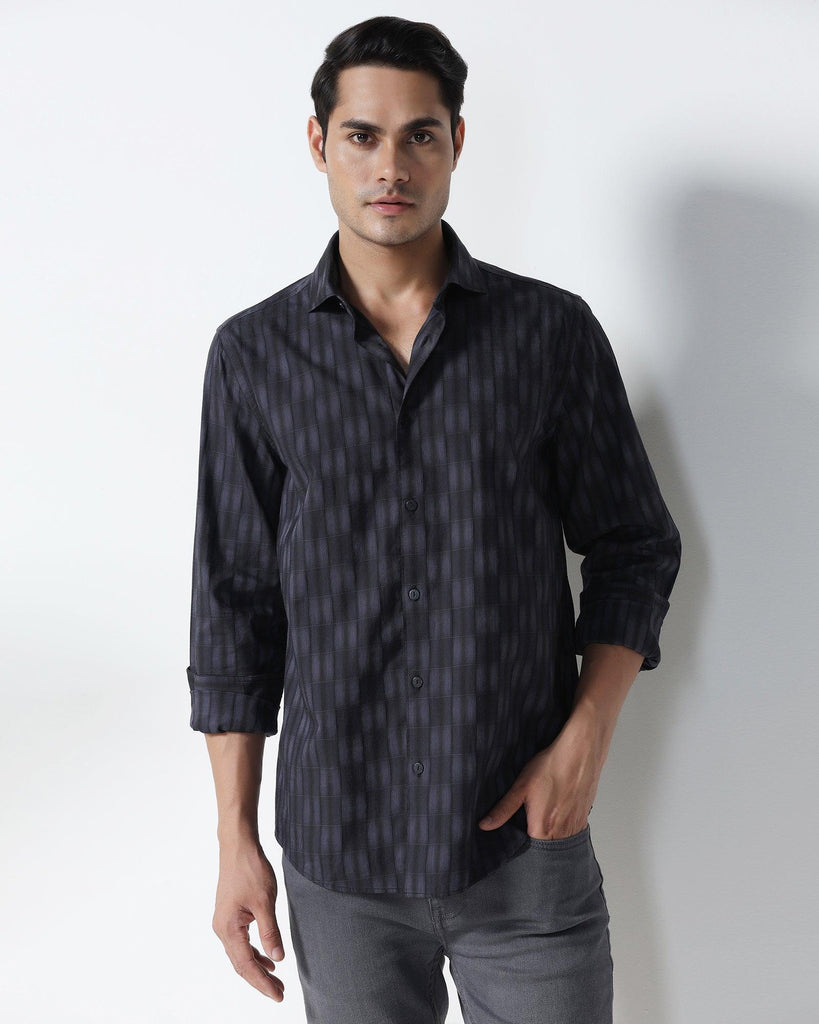 Casual Blue Check Shirt - Fenix