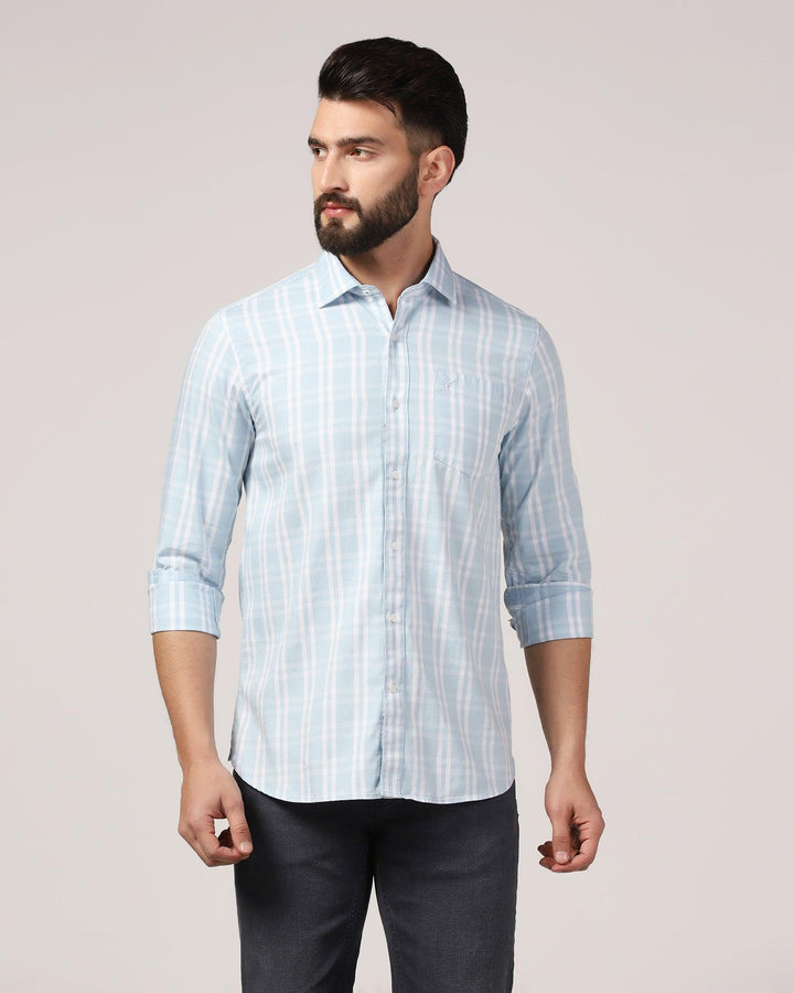 Casual Blue Check Shirt - Meyer