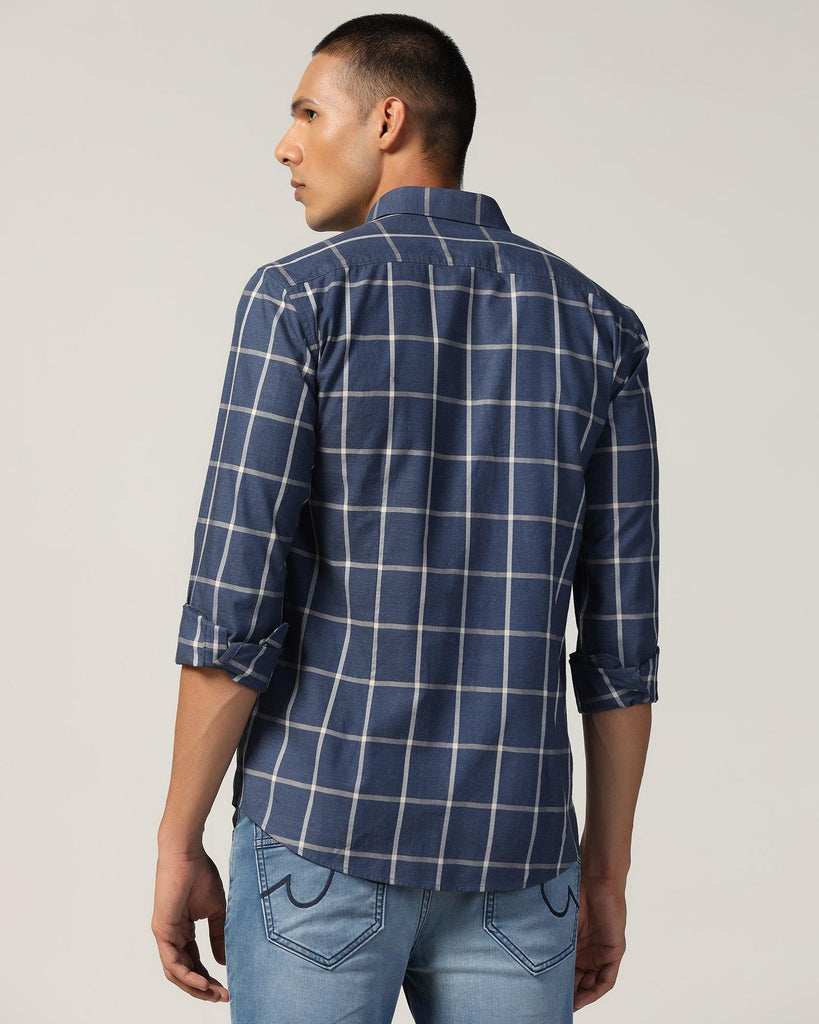 Casual Blue Check Shirt - Olympus