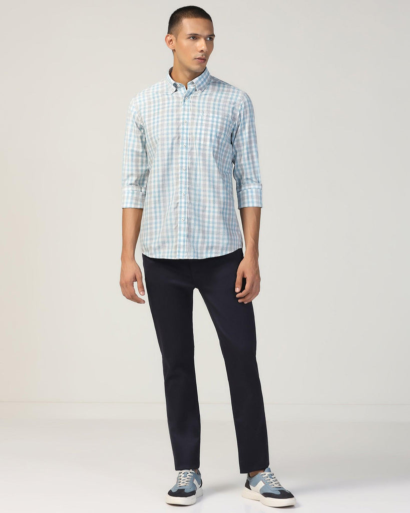 Casual Blue Check Shirt - Roster