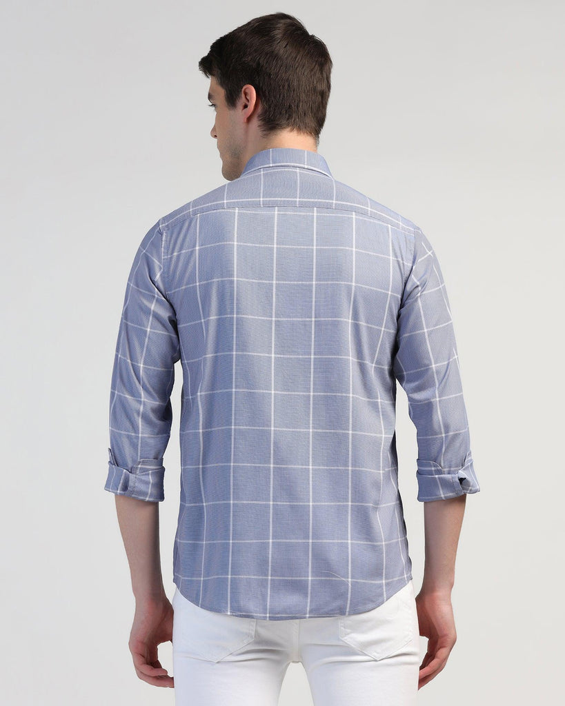 Casual Blue Check Shirt - Tempe