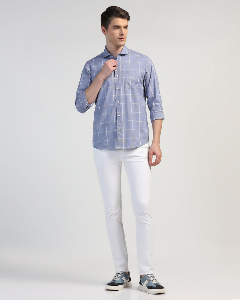 Casual Blue Check Shirt - Tempe