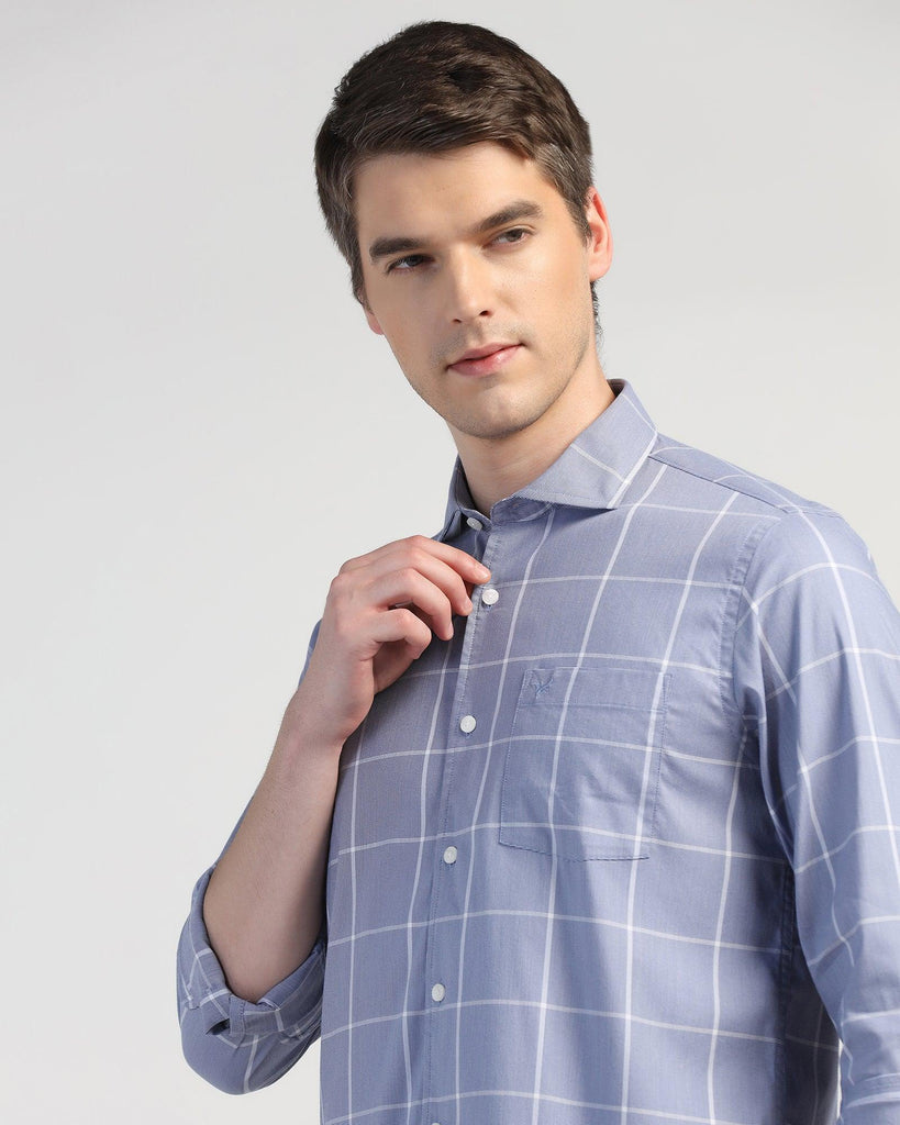 Casual Blue Check Shirt - Tempe