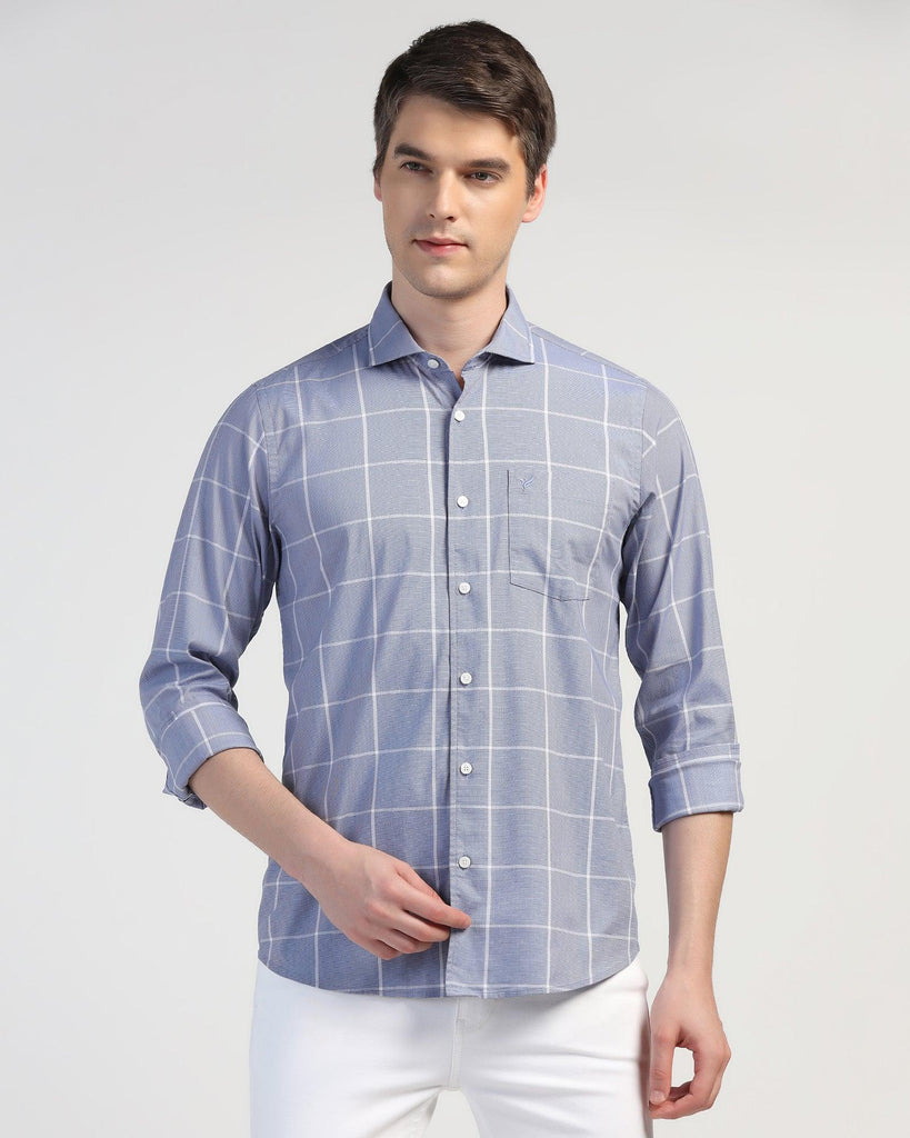 Casual Blue Check Shirt - Tempe