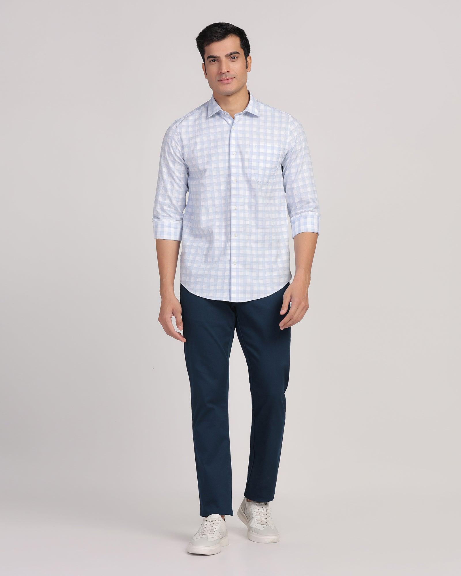 Casual Blue Check Shirt - Torin - Blackberrys