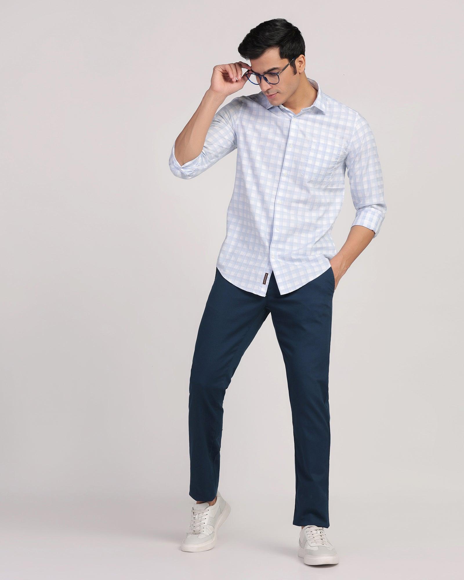 Casual Blue Check Shirt - Torin - Blackberrys
