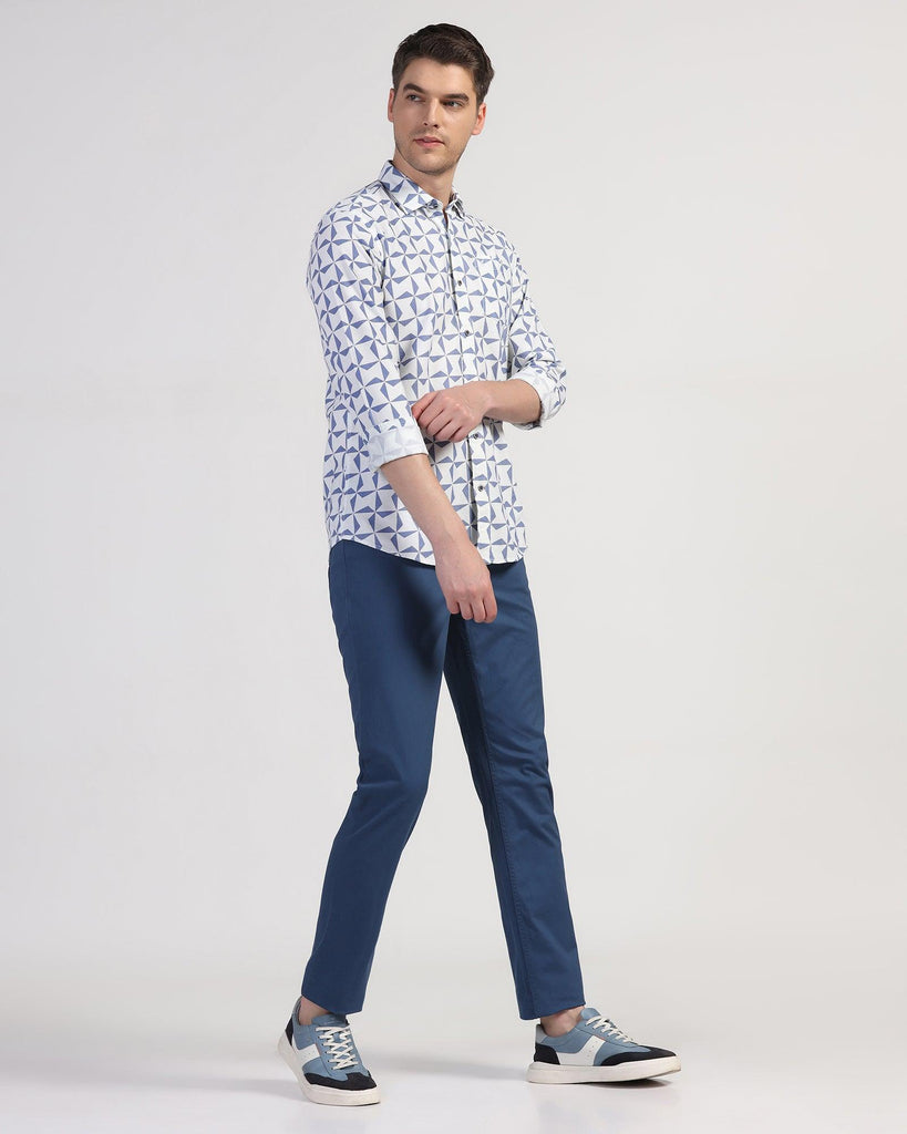 Casual Blue Printed Shirt - Darwin