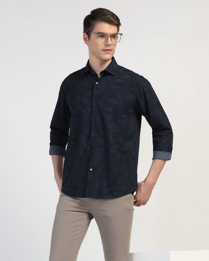 Casual Blue Printed Shirt - Nino