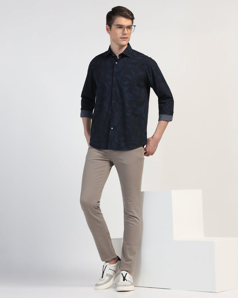 Casual Blue Printed Shirt - Nino