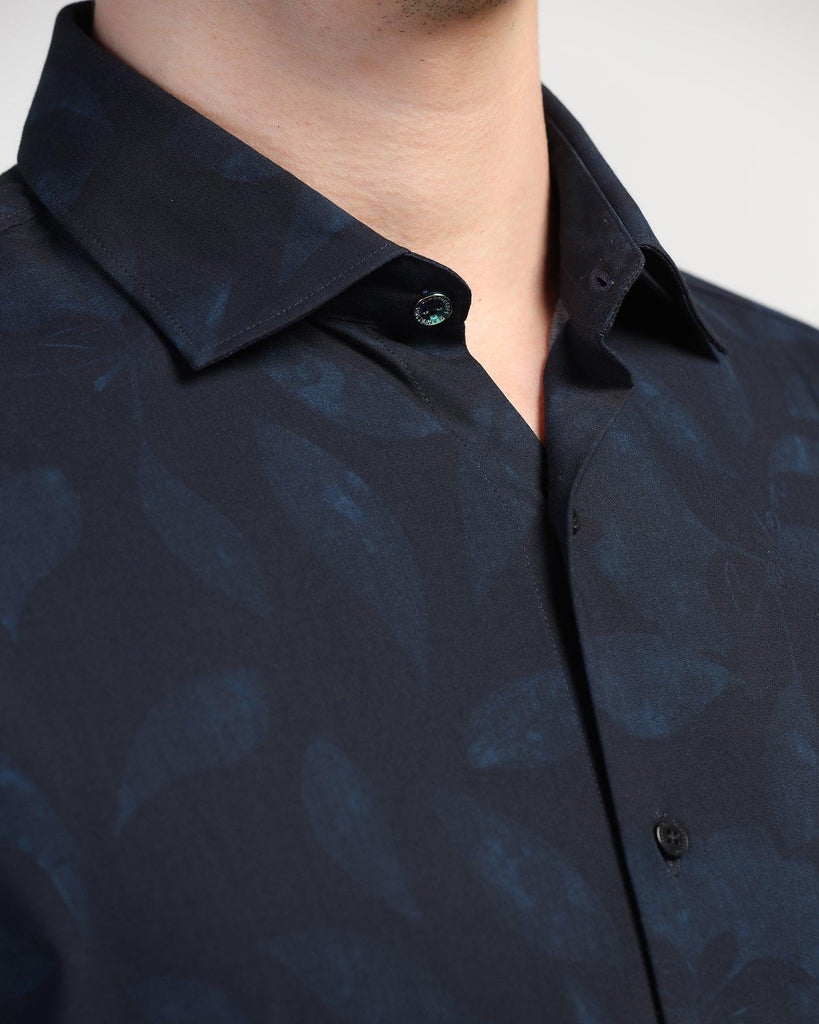 Casual Blue Printed Shirt - Nino