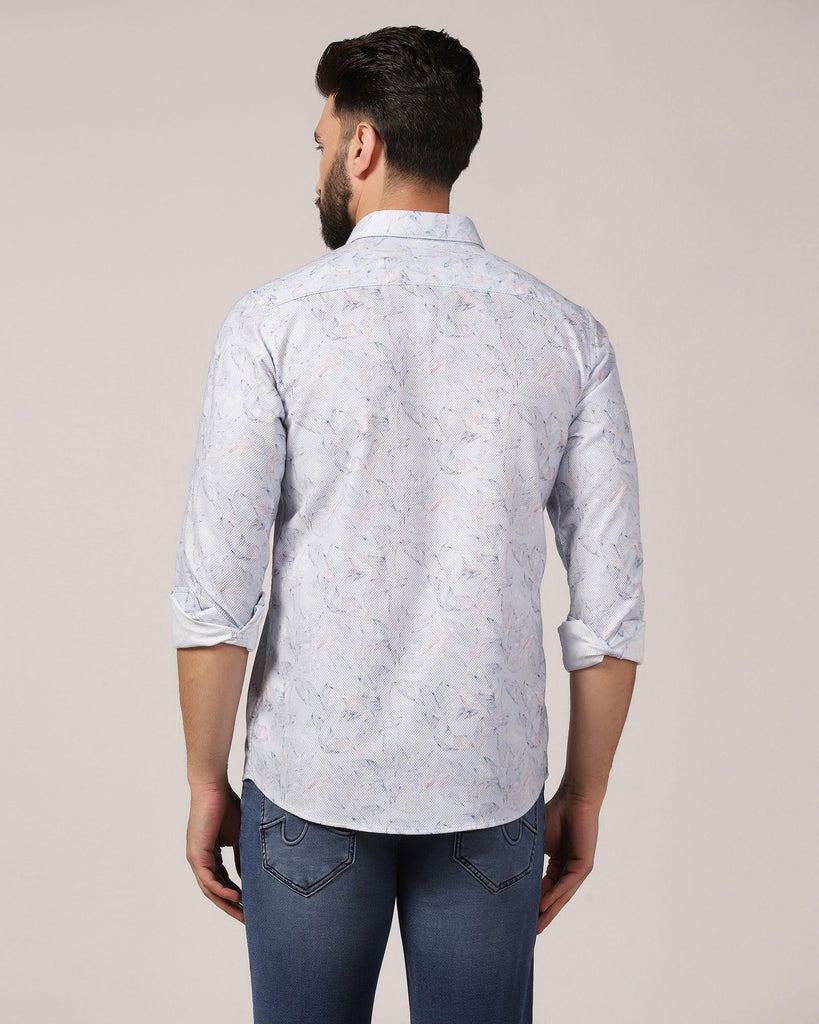 Casual Blue Printed Shirt - Nolan