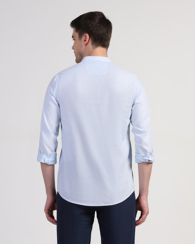 Casual Blue Solid Shirt - Carly