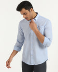 Casual Blue Solid Shirt - Josko