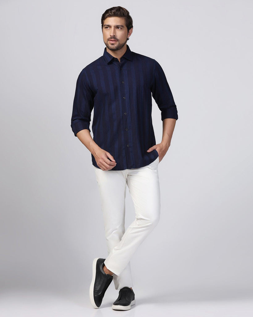 Casual Blue Stripe Shirt - Arlo