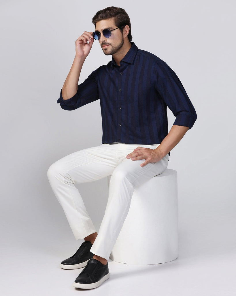 Casual Blue Stripe Shirt - Arlo