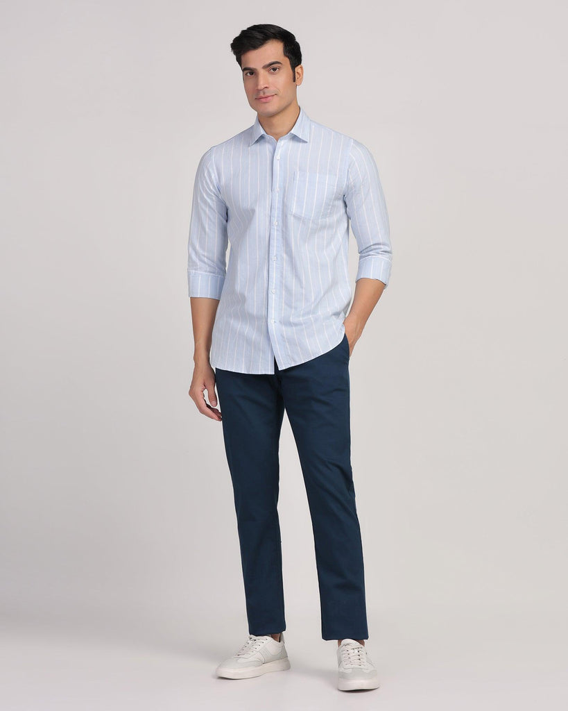 Casual Blue Stripe Shirt - Cooper