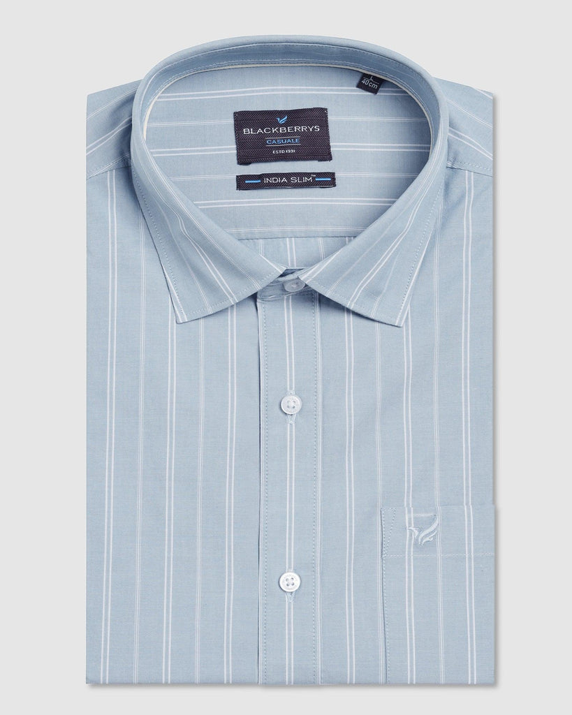 Casual Blue Stripe Shirt - Dollar