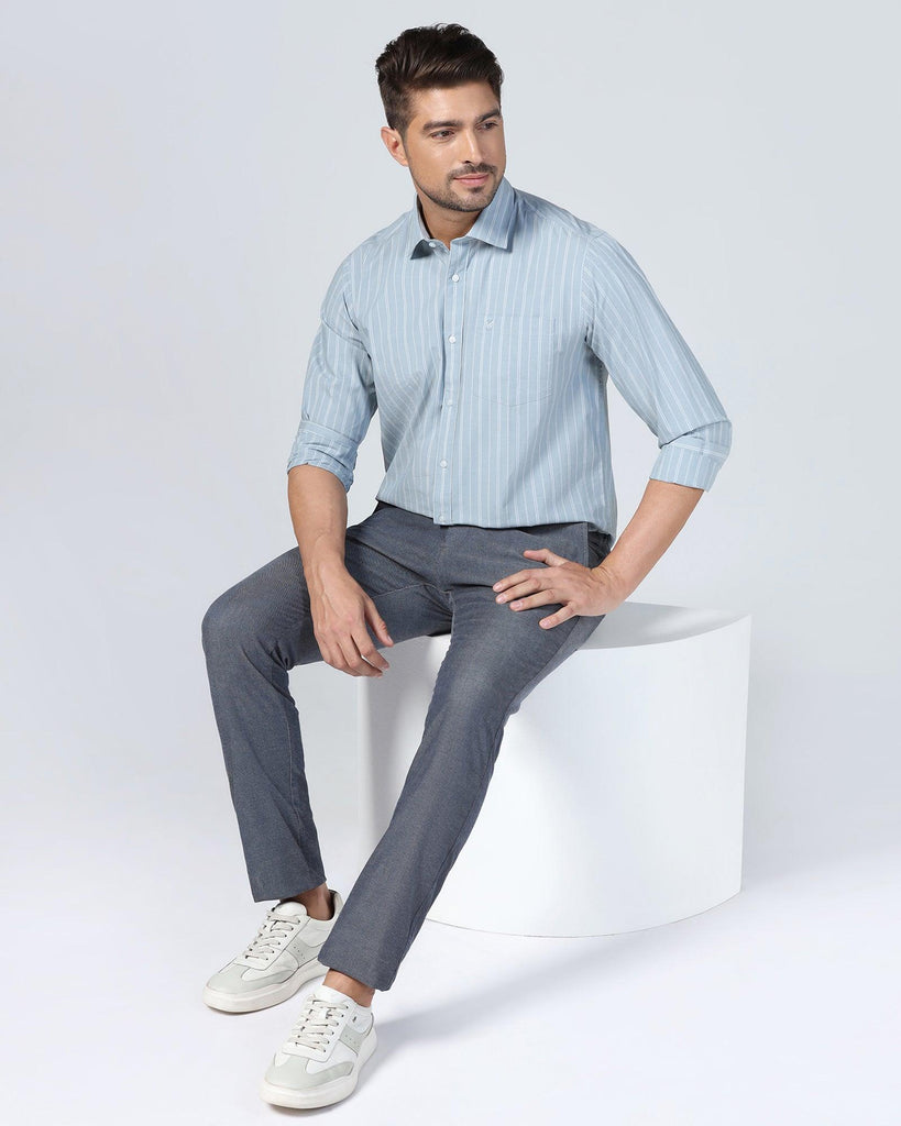 Casual Blue Stripe Shirt - Dollar